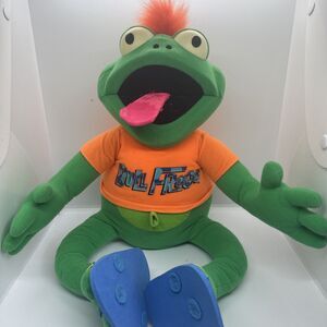 BULL FROGG Frog Interactive Talking Plush Large Toy by Ohio Art Vintage Working